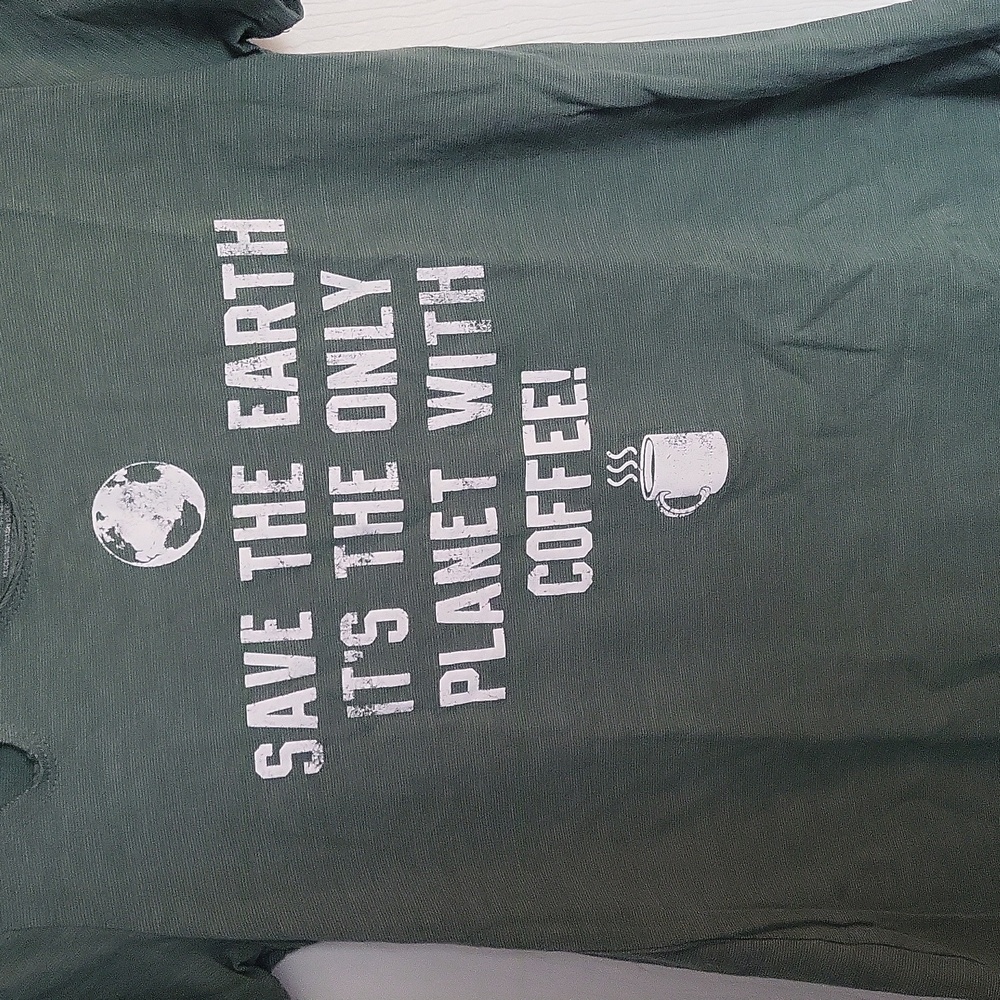 Modern Lux Coffee Save The Planet Tee Shirt